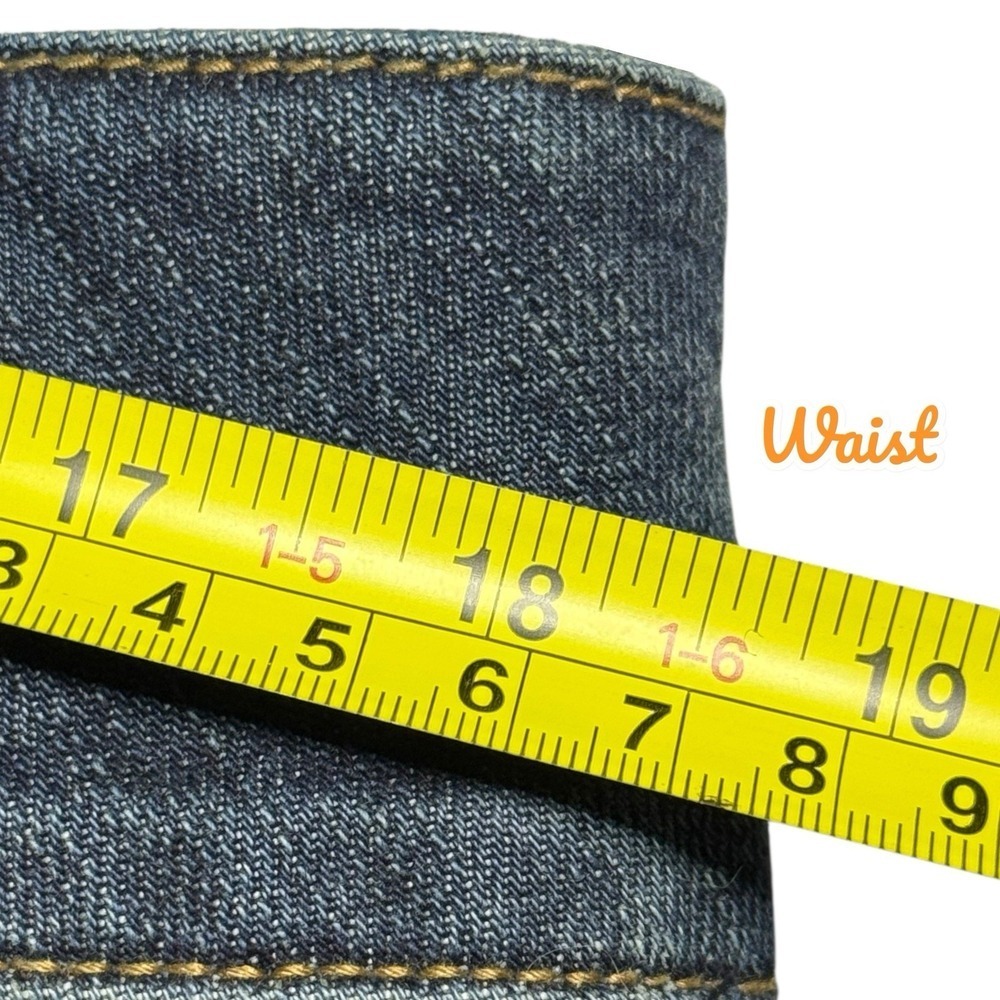 London Jean Women's Wide Leg Stretch Jeans Size 16 Blue Medium Wash - Picture 6 of 9